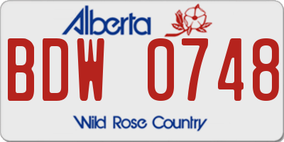 AB license plate BDW0748