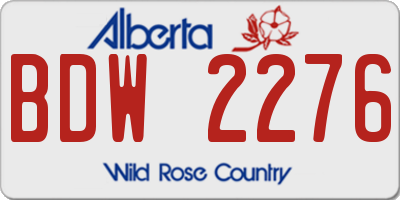 AB license plate BDW2276