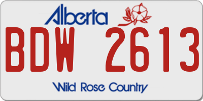 AB license plate BDW2613