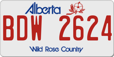 AB license plate BDW2624