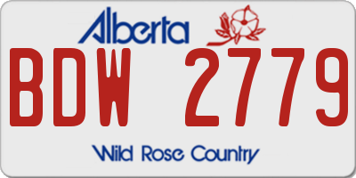 AB license plate BDW2779
