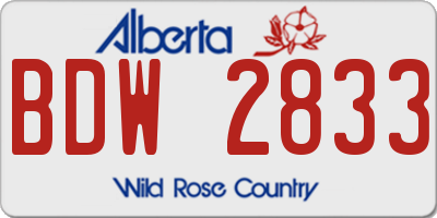 AB license plate BDW2833