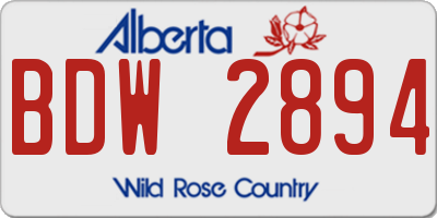 AB license plate BDW2894