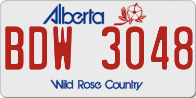 AB license plate BDW3048