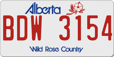 AB license plate BDW3154