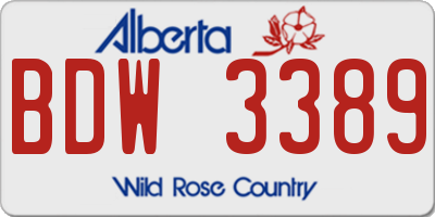 AB license plate BDW3389