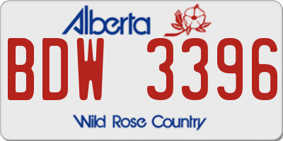 AB license plate BDW3396