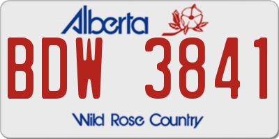AB license plate BDW3841