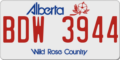 AB license plate BDW3944