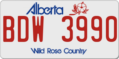 AB license plate BDW3990