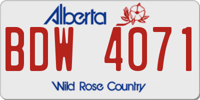 AB license plate BDW4071