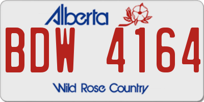 AB license plate BDW4164