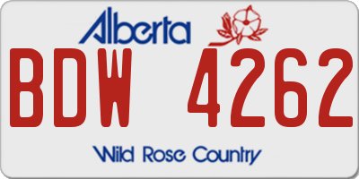 AB license plate BDW4262