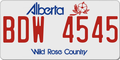 AB license plate BDW4545