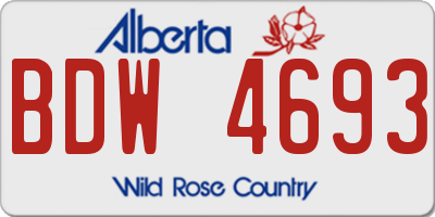 AB license plate BDW4693