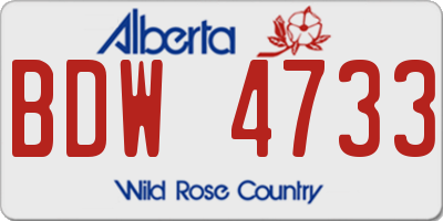 AB license plate BDW4733