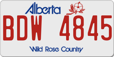 AB license plate BDW4845