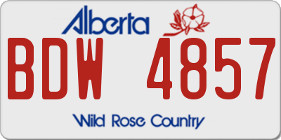 AB license plate BDW4857