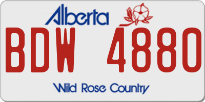AB license plate BDW4880