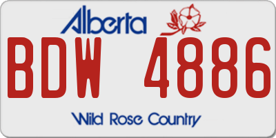 AB license plate BDW4886