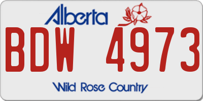 AB license plate BDW4973