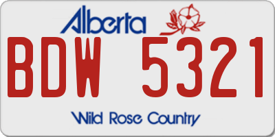 AB license plate BDW5321