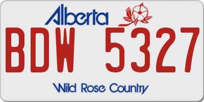 AB license plate BDW5327
