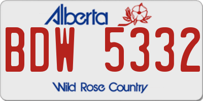 AB license plate BDW5332