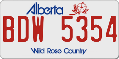 AB license plate BDW5354