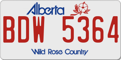 AB license plate BDW5364