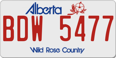 AB license plate BDW5477
