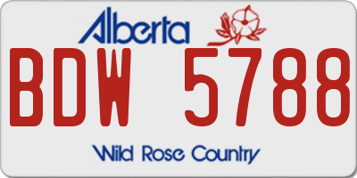 AB license plate BDW5788