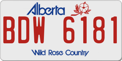 AB license plate BDW6181