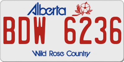AB license plate BDW6236