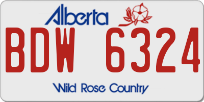 AB license plate BDW6324