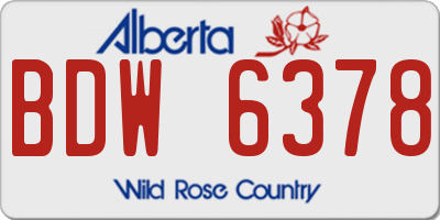 AB license plate BDW6378
