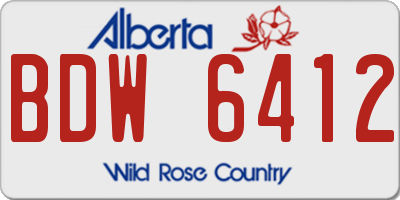 AB license plate BDW6412