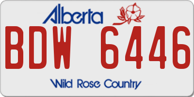 AB license plate BDW6446