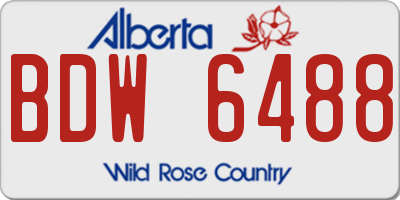 AB license plate BDW6488