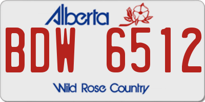 AB license plate BDW6512