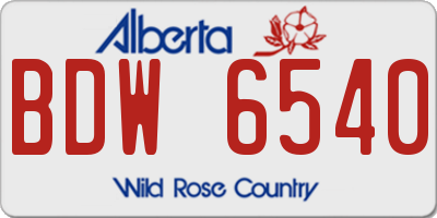 AB license plate BDW6540