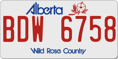 AB license plate BDW6758