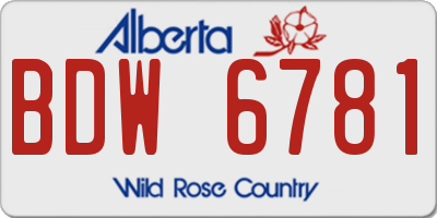 AB license plate BDW6781