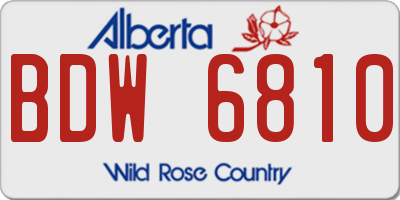 AB license plate BDW6810