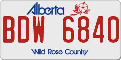 AB license plate BDW6840