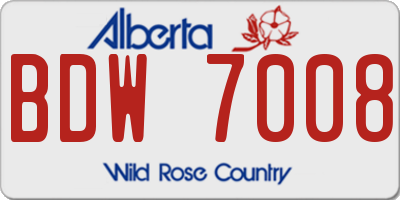 AB license plate BDW7008