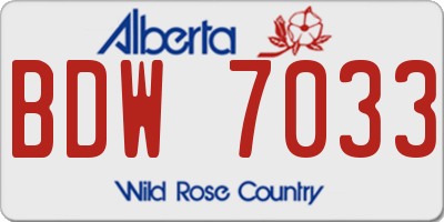 AB license plate BDW7033
