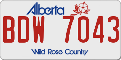 AB license plate BDW7043