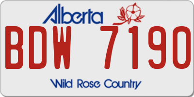 AB license plate BDW7190