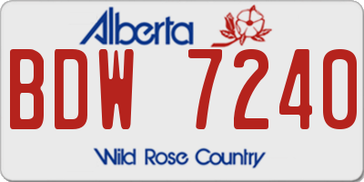 AB license plate BDW7240